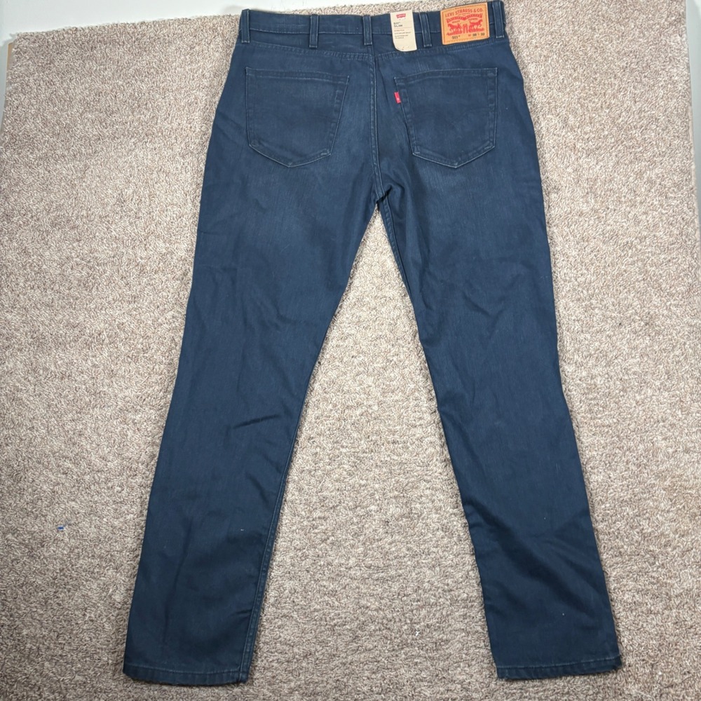 Levi's Slim Straight Jeans Navy Blue - Picture 4 of 6